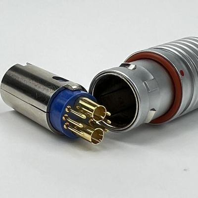 Guter Preis Elektrische 2-Koaxial-Push-Pull-Kabelanschlüsse 4 Pins für militärische Kommunikation Online